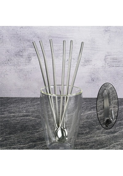 Tohana Altılı Çelik Kaşık Pipet Seti - Thn75667