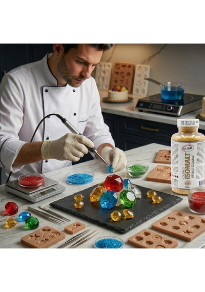 Renkli İzomalt Isomalt Gold Altın 250 Gr Şeker Sanatı Ve Pasta Dekorasyon İçin