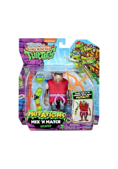 Teenage Mutant Ninja Turtles Mutations Mix N Match Splinter Figürü