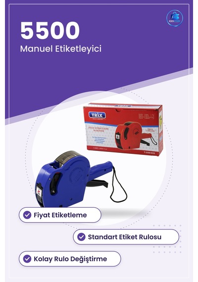 Etiket Makinesi Manuel Etiketleyici Fiyat Etiketleme Ofis Mağaza