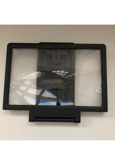 Video Görüntüleme İçin Ayarlanabilir Stand İle 3d Hd Katlanabilir Cep Telefonu Ekran Büyüteç Black