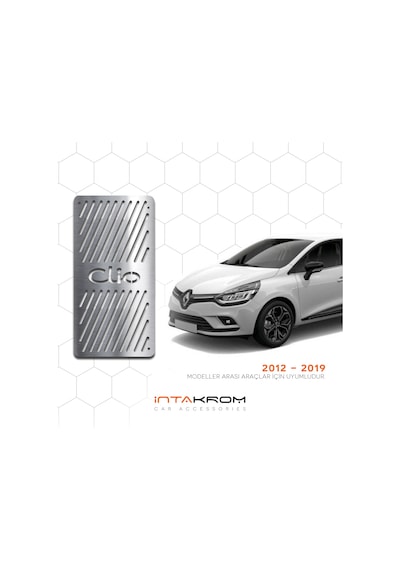 intakrom Renault Clio 4 Krom Ayak Dinlendirme Pedalı - 2012 - 2020 Hb -Sw