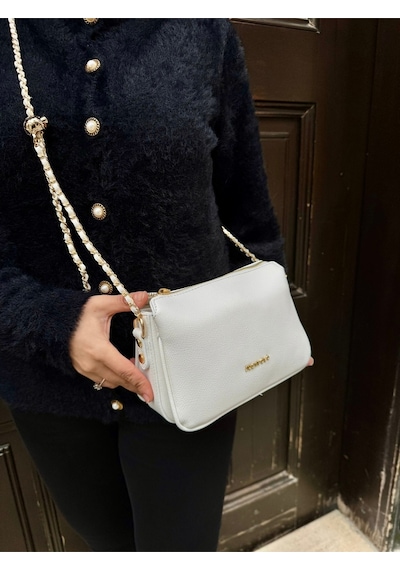 Just Polo Kadın Zincir Askılı Günlük Ve Özel Kullanıma Uygun Şık Tasarımlı Omuz & Çapraz Çanta Shoulder Bag Taş