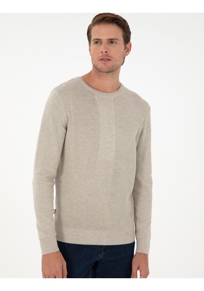 Pierre Cardin Erkek Kum Melanj Kazak /triko 50296457-vr123 Kum Melanj