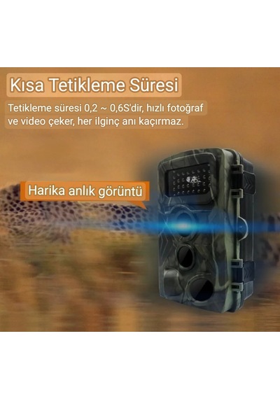 Fotokapan Kamera 128 Gb Sd Kart Destekli 36 Mp Gizli Gece Görüş