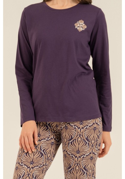 Arnetta Kadın Everyday Is A Fresh Start Mor Uzun Kol Pijama Takım Ar3769-s-v1 Ar3769-s-v1