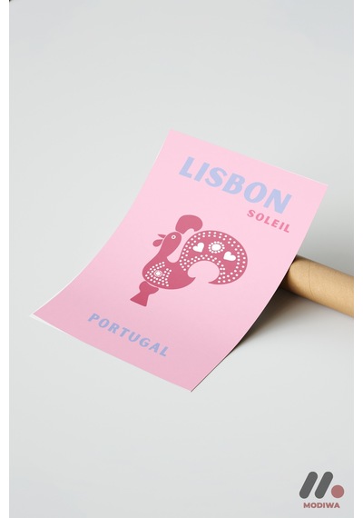 Lizbon Portekiz Posteri, Çerçevesiz Yüksek Kalite Duvar Afişi - Seyahat Severlere Hediye