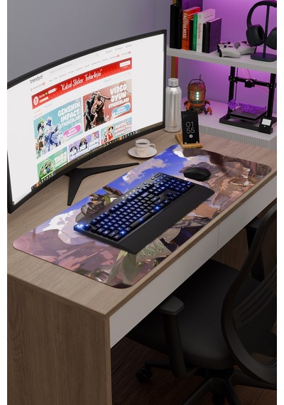Tighnari Genshin Impact Anime Gacha V5 - 90x40 Xxl Gaming Mouse Pad Fare Altlığı