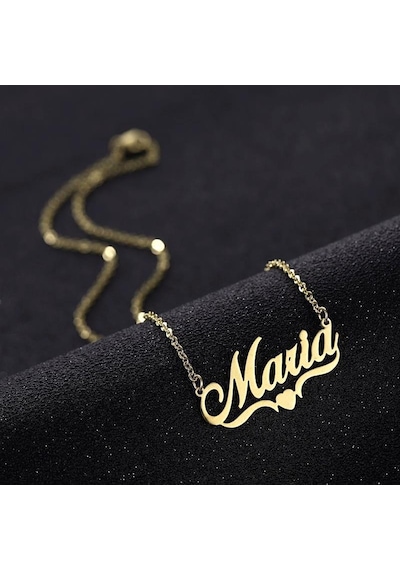Gümüş Tek İsimli Kolye Rose Gold
