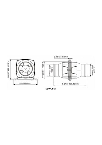 Seaflo Blower 75 MM 12 V