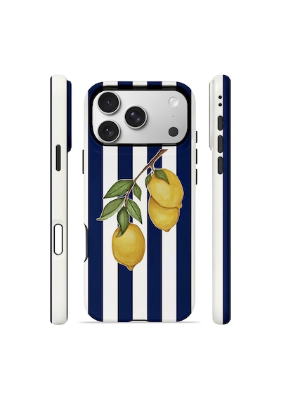 Apple iPhone Uyumlu 17 Pro Vorian Çift Katmanlı Magsafe Kılıf Amalfi Lemon Branch