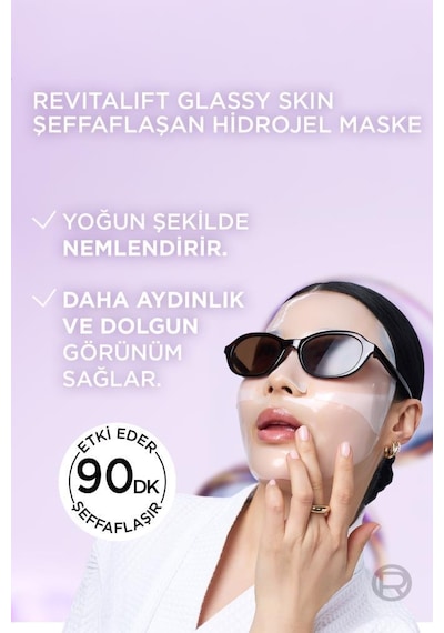 Revitalift Glassy Skin Cam Cilt Görünümü Etkili Şeffaflaşan Işıltı & Nem Veren Hidrojel Yüz Maskesi 3600524259686-11179