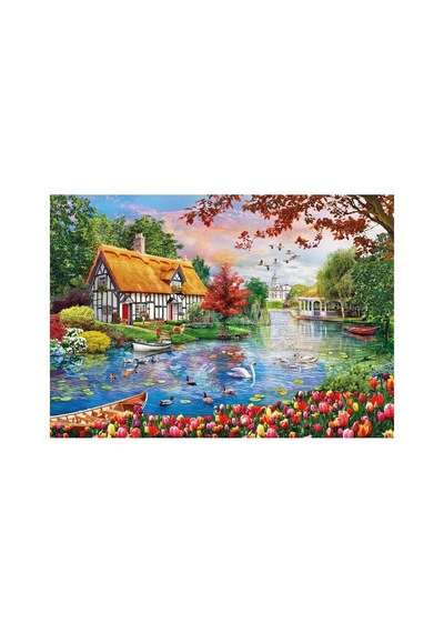 Ks Games 4000 Parça Nehir Kenarındaki Kır Evi Cottage By The River 4000 Parça Puzzle