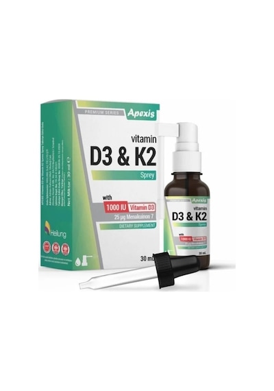 Apexis Vitamin D3 & K2 Oral Sprey Takviye Edici Gıda 30 Ml