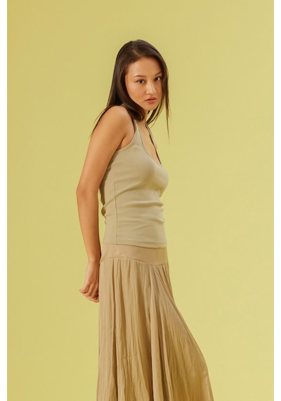Pamuklu Halter Top Adaçayı