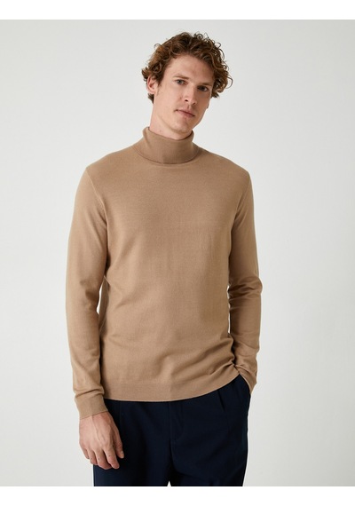 Koton Basic Kazak Balıkçı Yaka Triko Uzun Kollu Bej 5wam70040ht Ekru