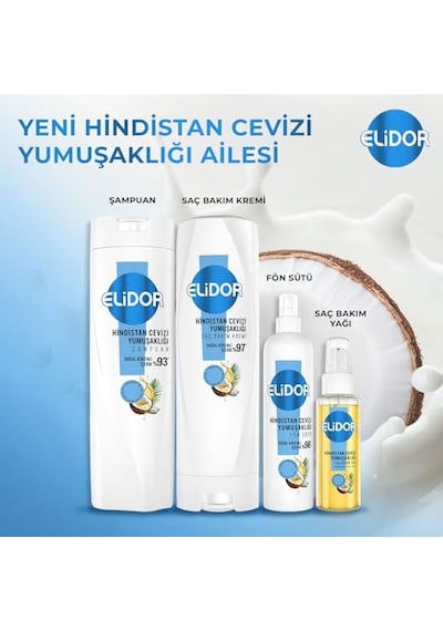 Elidor Saç Bakım Kremi Hindistan Cevizi Yumuşaklığı 350 Ml