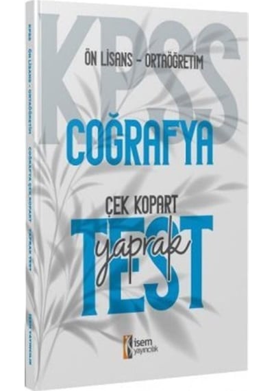 2024 Kpss Ortaöğretim Önlisans Coğrafya Çek-kopart Yaprak Test...