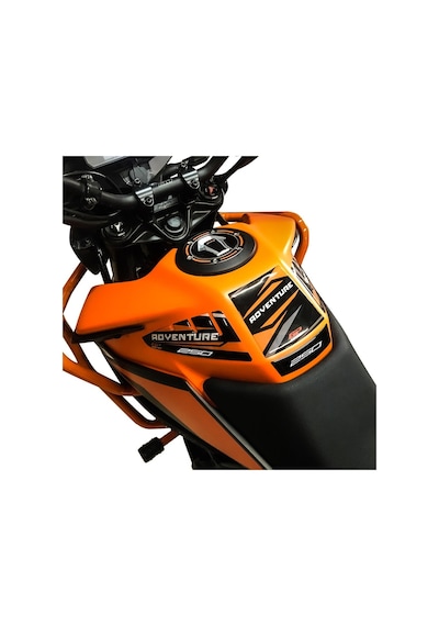 GP Kompozit  KTM 250 Adventure 2020-2024 Uyumlu Tank Pad Seti Siyah-Turuncu