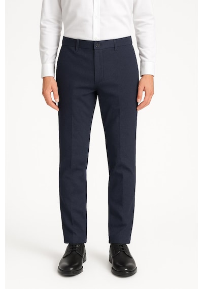 Classics Men Captiva Klasik Fit Likralı Erkek Kanvas Pantolon - 7413 Lacivert