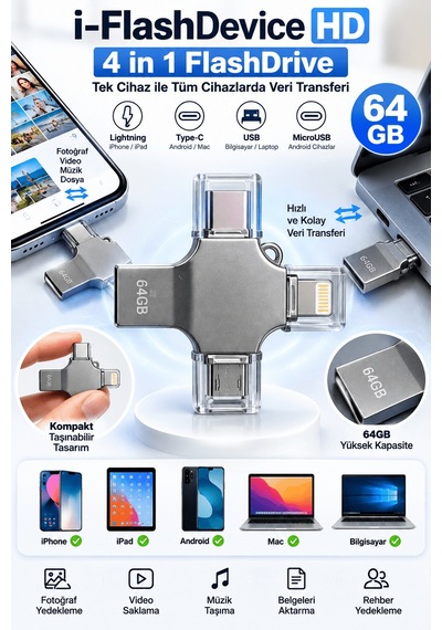 Tek 64 Gb Flash Bellek Najmaddin 1