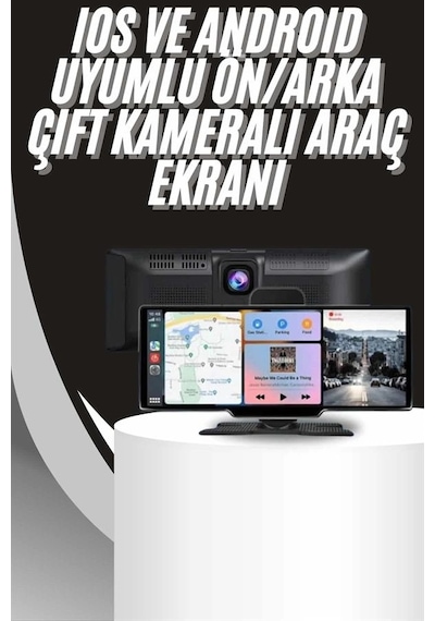 Kargo 4k 10.2 İnç Çift Kameralı Araç Multimedya Ekranı Carplay Kablosuz Tüm Cihazlara Uyumlu Najmaddin Diğer