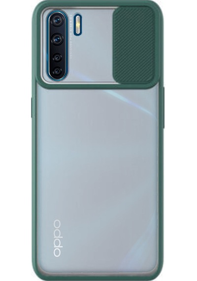Oppo A91 ile Uyumlu Kapak Lensi Açılır Kapanır Kamera Korumalı Silikon Kılıf