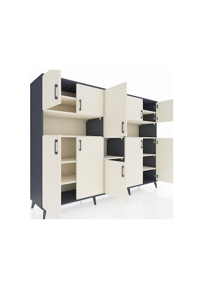 Hyperion Dolap 14 Raflı 10 Kapaklı 220x44x163 Antrasit-aytaşı Antrasit-aytaşı Hyperion Dolap 14 Raflı 10 Kapaklı 220x44x163 Antrasit-aytaşı Antrasit-aytaşı