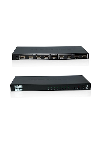 1 Giriş 8 Çıkış Hdmi Dağıtıcı 3D 4K Uyumlu