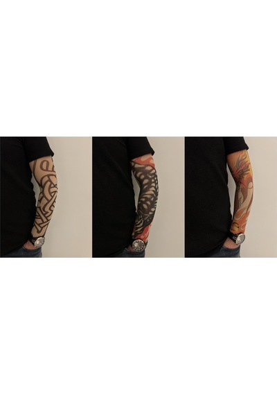 Giyilebilir Dövme 3 Çift 6 Adet Kol Çorap Dövmesi Sleeve Tattoo Set17