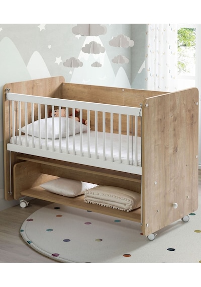 Babywhen Sallanan Ve Tekerlekli Başucu Beşiği 60x120 Cm Ahşap 97b89109123n1 Ahşap