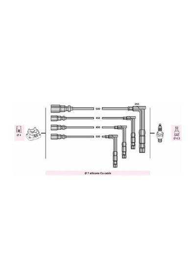 Buji- Kablosu Mercedes C 180-200 1800 16v 1993-95 - 200 E-te-ce 2000 1993-96- E 1995-01-230 2300 199