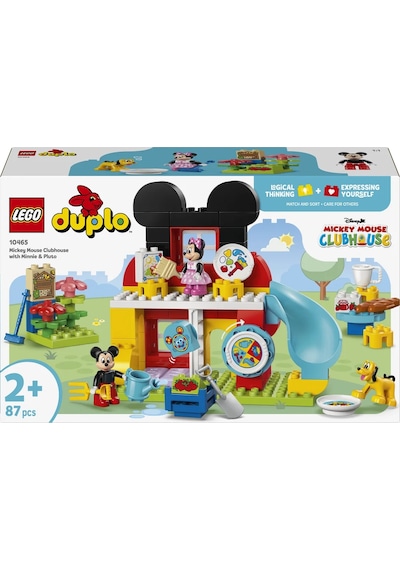 LEGO® DUPLO®│Disney Minnie ve Pluto ile Mickey’nin Kulüp Evi 10465 -2 Yaş ve Üzeri Çocuklar için Yaratıcı Oyuncak Yapım Seti (87P)