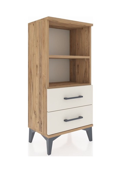 Arges Komodin 2 Raflı 2 Çekmeceli 44x30x96 Çam-aytaşı Çam