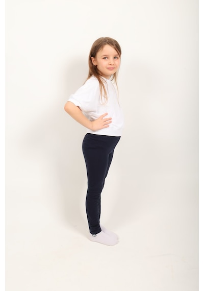 Toontoy Kids Toontoy Kız Çocuk Pamuklu Basic Baskılı Tayt 22708 Lacivert