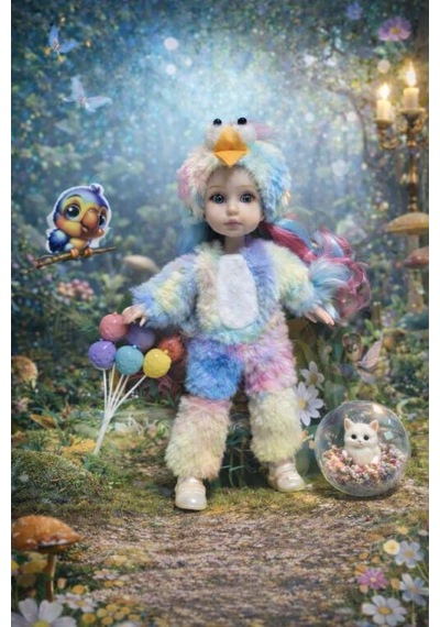 Ctoy Kostümlü Oyuncak Bebek Seti Peluş Kuş Kostümlü Koleksiyonluk Bebek Ctoy-qj183a