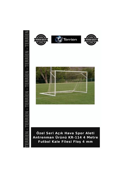 Özel Seri Açık Hava Spor Aleti Antrenman Ürünü Kr-114 4 Metre Futbol Kale Filesi Floş 4 Mm Belirtilmemiş