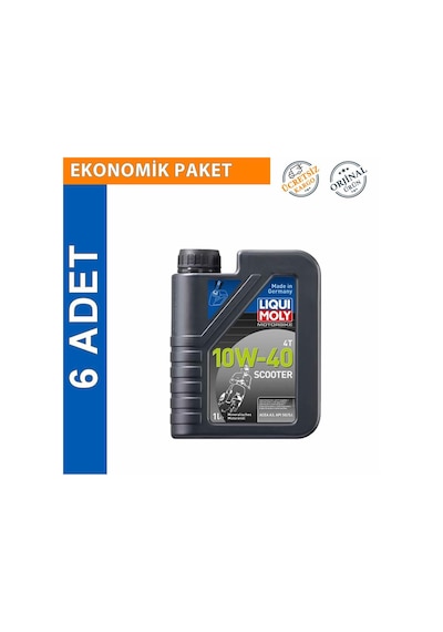 Liqui Moly 10W-40 4t Basic Scooter 1 L Motosiklet Yağı (6 Adet)