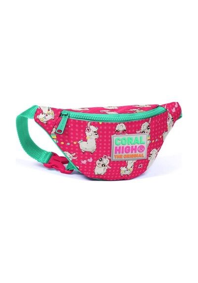 Coral High Kids Bel Çantası Lama Desenli - Pembe - Kız Çocuk 2256 Pembe