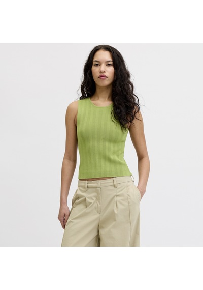 Jack & Jones Kadin Çapraz Bel Detayli Kolsuz Triko Üst - Talia - 12294776 Fern