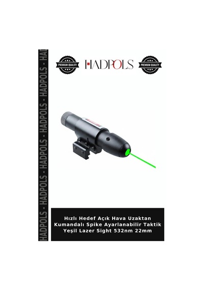 Hızlı Hedef Açık Hava Uzaktan Kumandalı Spike Ayarlanabilir Taktik Yeşil Lazer Sight 532nm 22mm