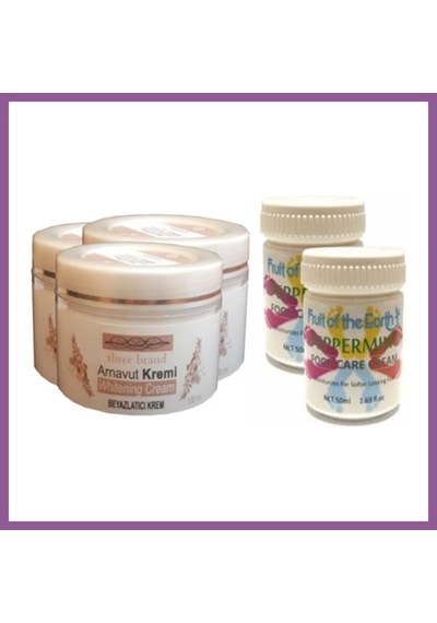 Bezos Hintohu Three Brand 100ml Arnavut Aklıkkremi 3ad+foot Carecream 50ml Ayakbakımkremi Naneferahlığıve Rengaren
