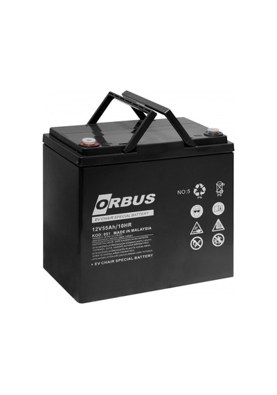 Orbus 55ah 12v Engelli Araç Aküsü
