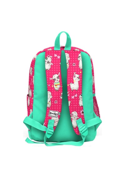 Coral High Kids Neon Mercan Alpaka Desenli Usb Şarjlı Kulaklık Çıkışlı Okul Sırt Çantası