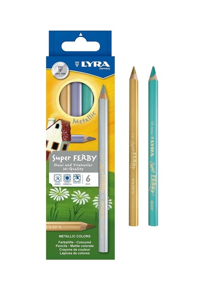 Lyra Super Ferby Metalik 6 Renk Kuru Boya