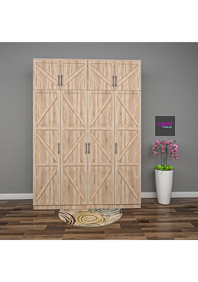 Quart 4 Kapılı Gardrop Mdf Antrasit Quart 4 Kapılı Gardrop Mdf Antrasit