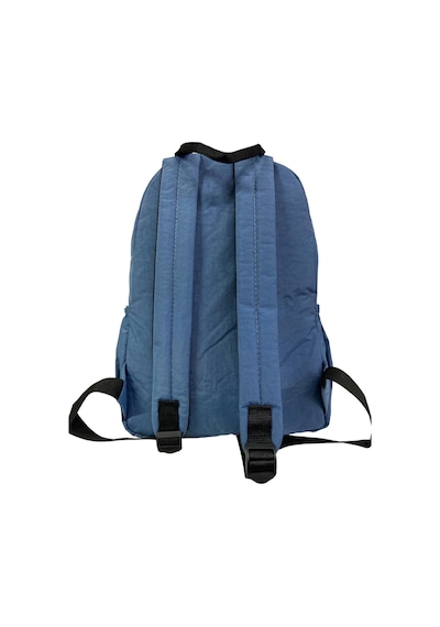 Cakard Su Geçirmez Kaliteli Astarlı Krinkıl Kumaş Unisex Iki Gözlü Okul Spor Seyahat Sırt Çantası 30x38cm Mavi