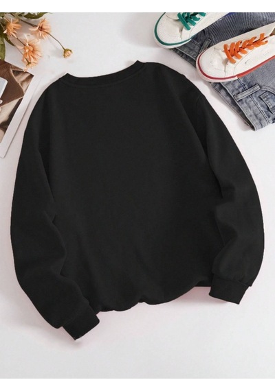 Startmore Siyah Unisex Erkek/kadın 90's Özel Renkli Oversize Bisiklet Yaka Pamuklu