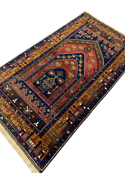 El Dokuması Sıfır Kemerli Yahyalı Halısı 115x210 Büyük Halı Kök Boya %100 Yün El Dokuması Sıfır Kemerli Yahyalı Halısı 115x210 Büyük Halı Kök Boya %100 Yün