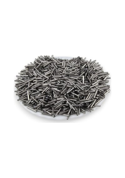 Metal Gri Kaplama Boru 12 Mm Boncuk 44 Gr